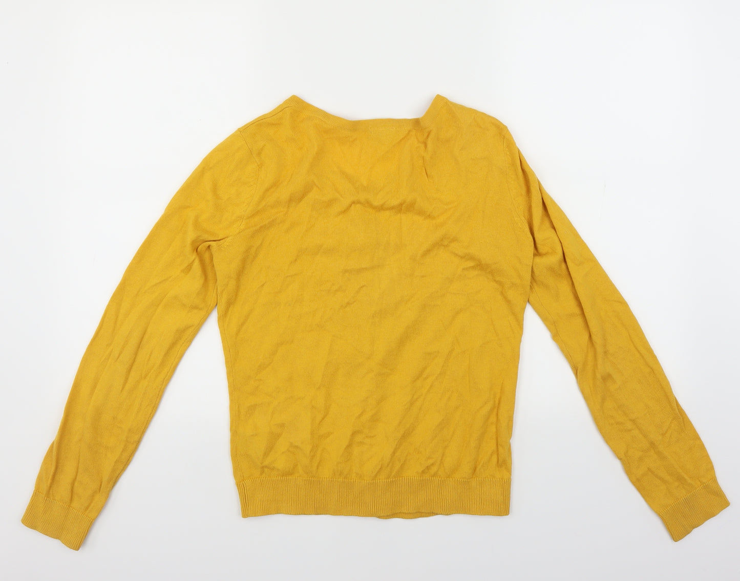H&M Womens Yellow   Cardigan Jumper Size M