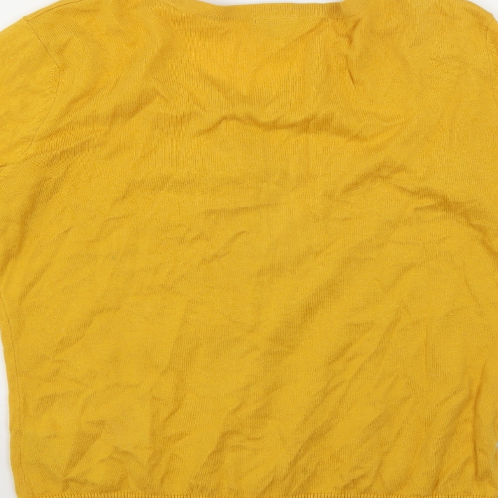 H&M Womens Yellow   Cardigan Jumper Size M