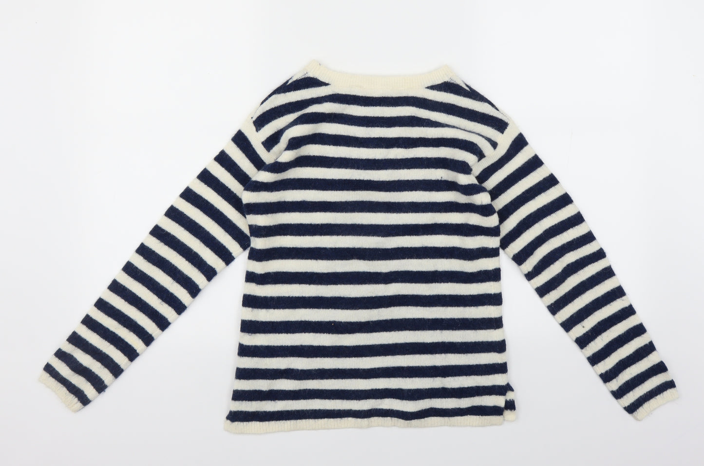 H&M Girls Blue Striped  Pullover Jumper Size 10-11 Years  - LOVE