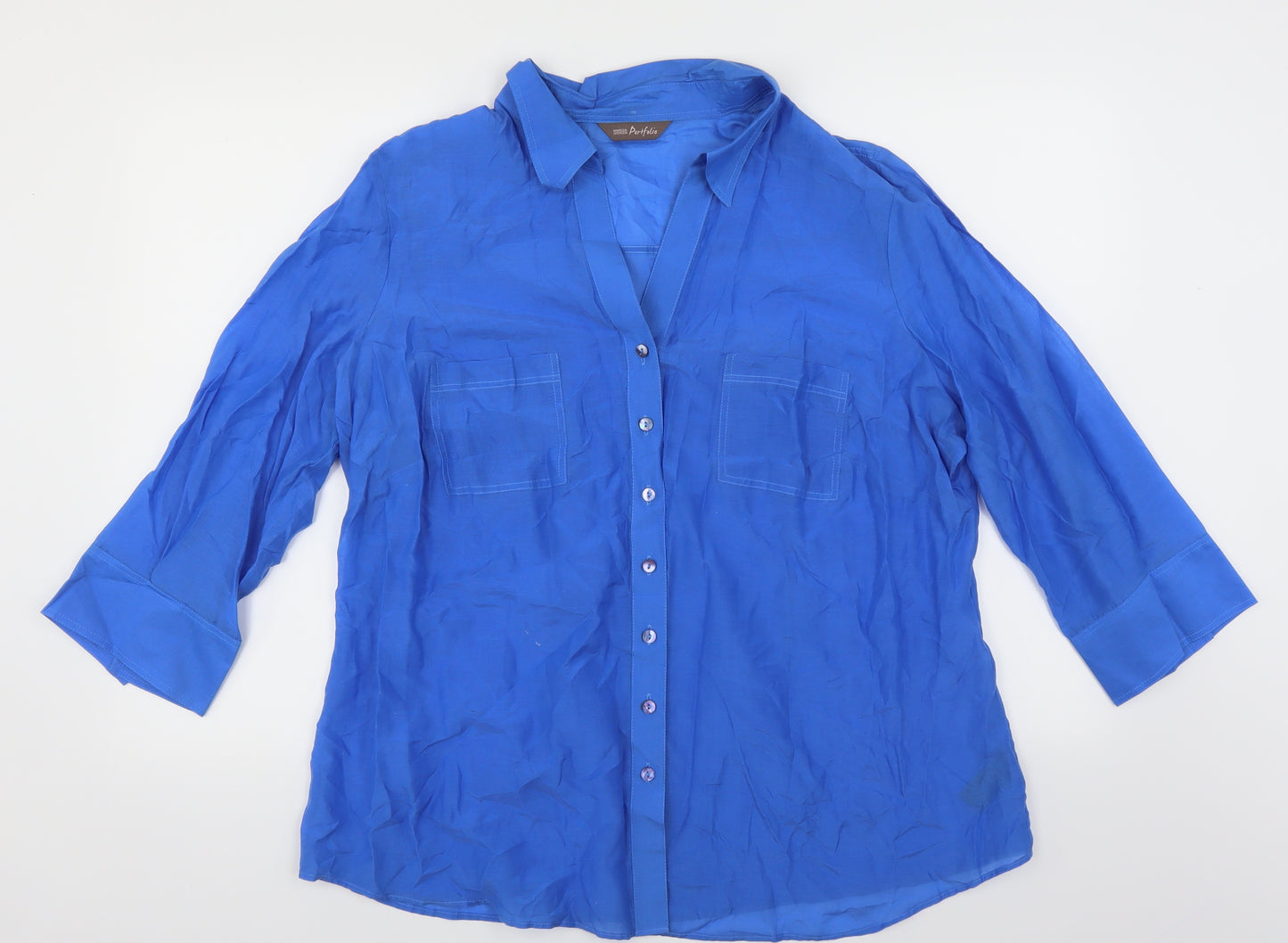 Marks and Spencer Womens Blue   Basic Blouse Size 20