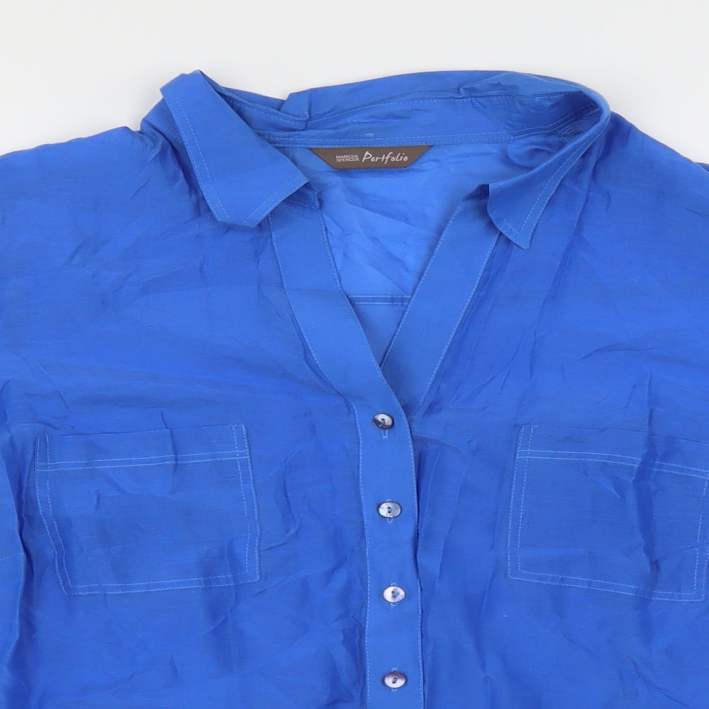 Marks and Spencer Womens Blue   Basic Blouse Size 20