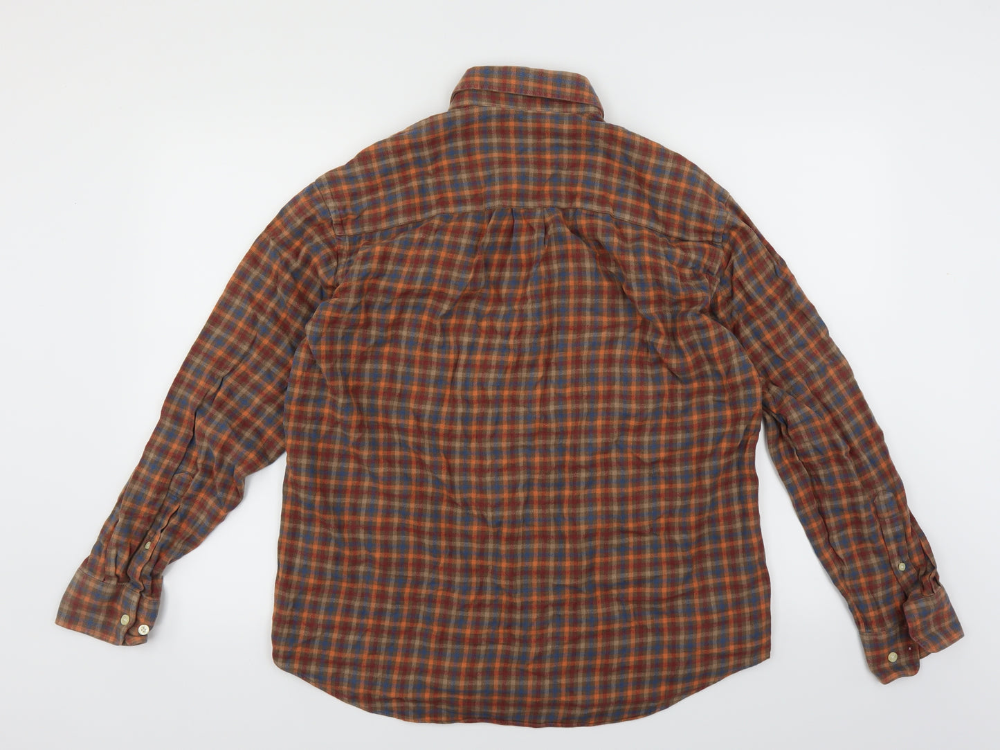 Guise Mens Brown Check   Button-Up Size L