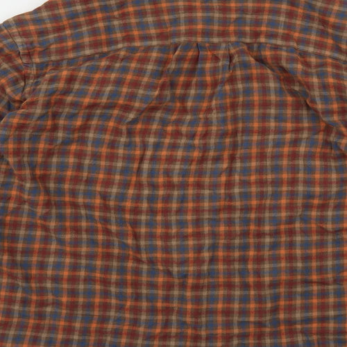 Guise Mens Brown Check   Button-Up Size L