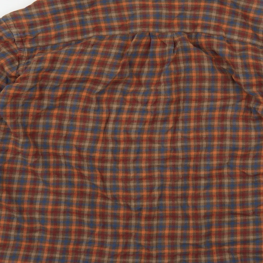 Guise Mens Brown Check   Button-Up Size L