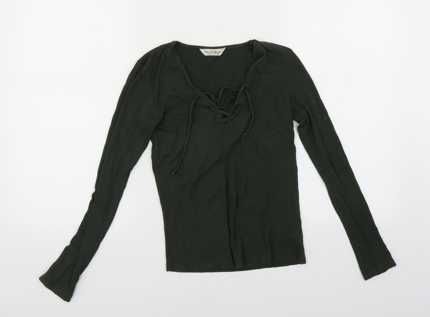 Miss Selfridge Womens Green   Basic T-Shirt Size 6