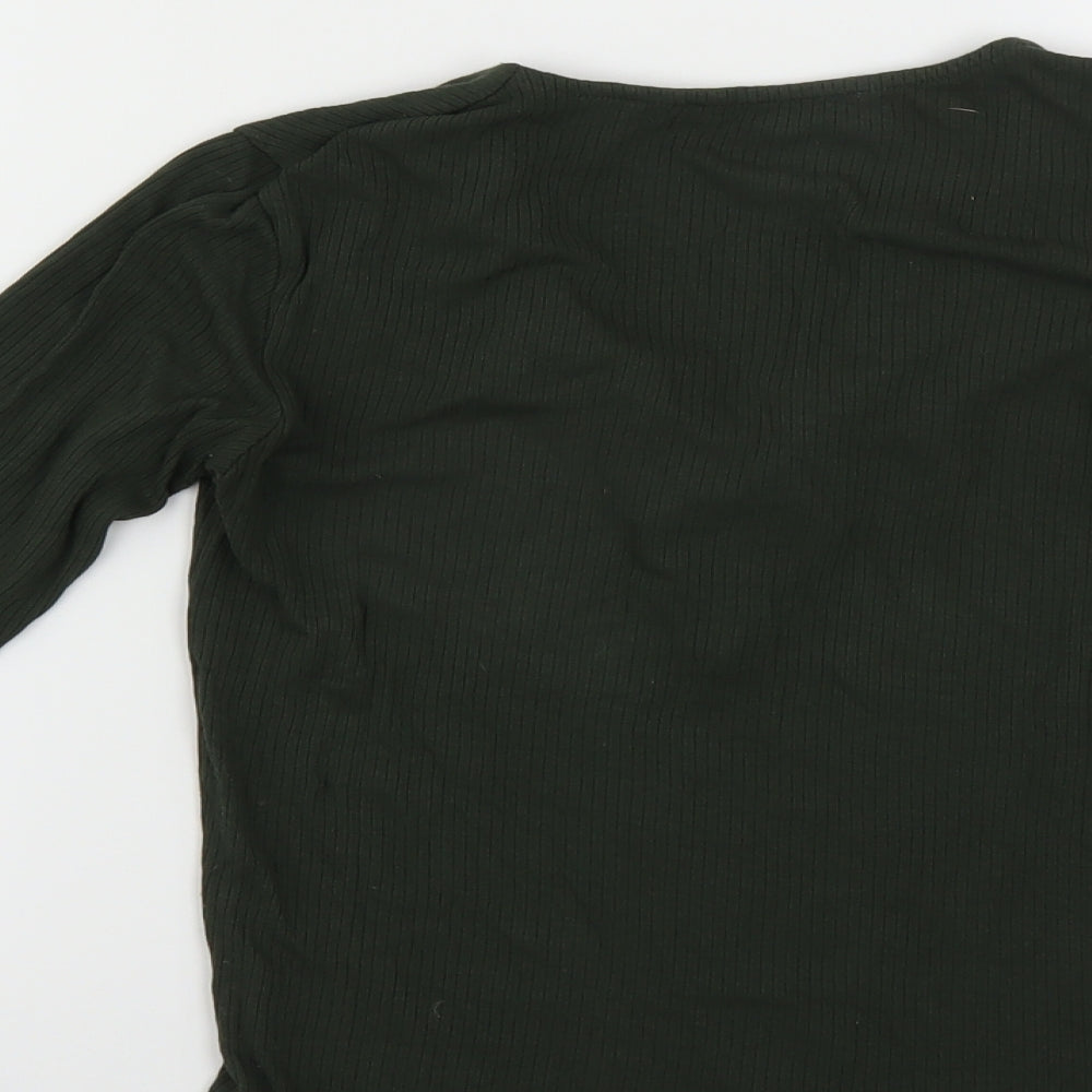 Miss Selfridge Womens Green   Basic T-Shirt Size 6