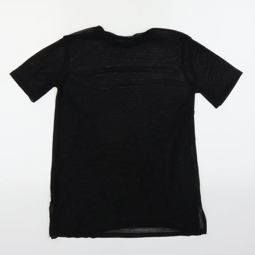 New Look Womens Black   Basic T-Shirt Size 8  - Mesh