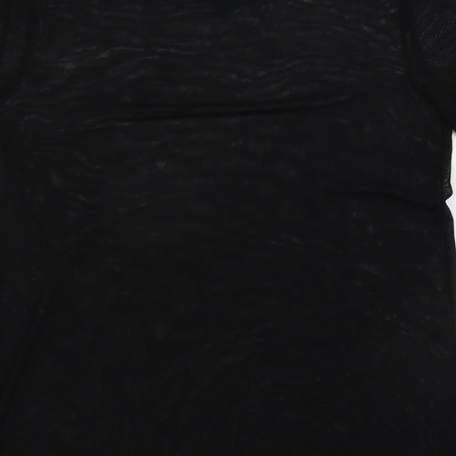 New Look Womens Black   Basic T-Shirt Size 8  - Mesh
