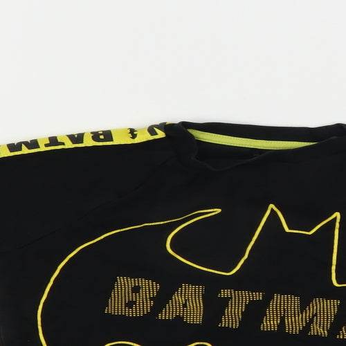 George Boys Black   Basic T-Shirt Size 5-6 Years  - BATMAN