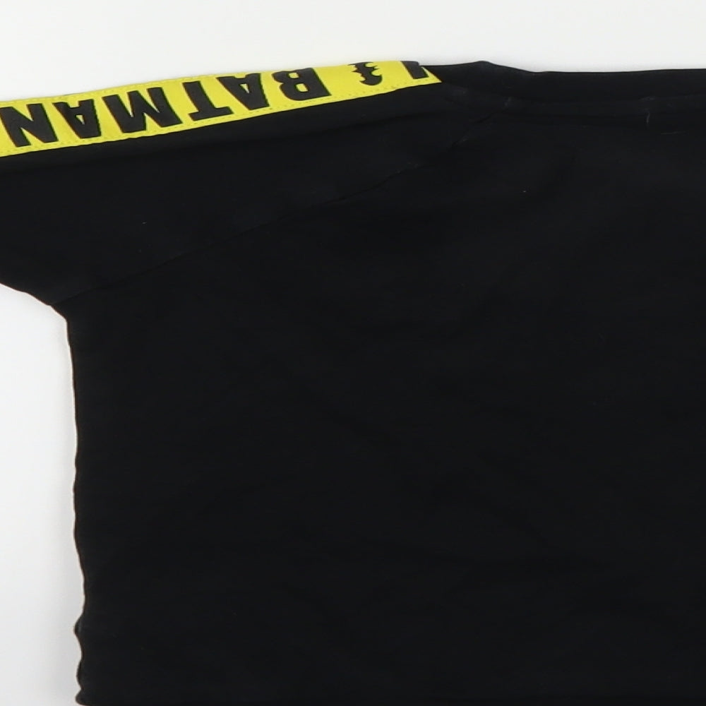George Boys Black   Basic T-Shirt Size 5-6 Years  - BATMAN