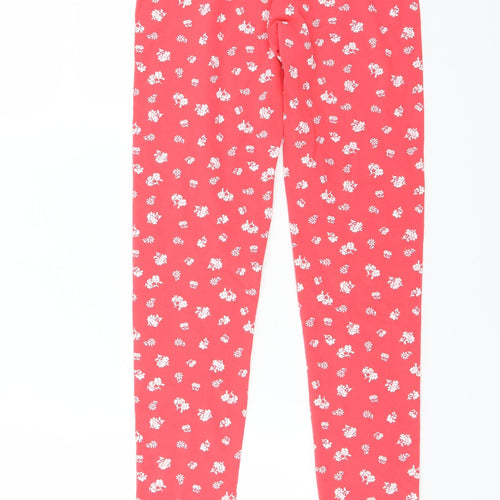 Marks and Spencer Girls Pink Floral  Jegging Trousers Size 10-11 Years