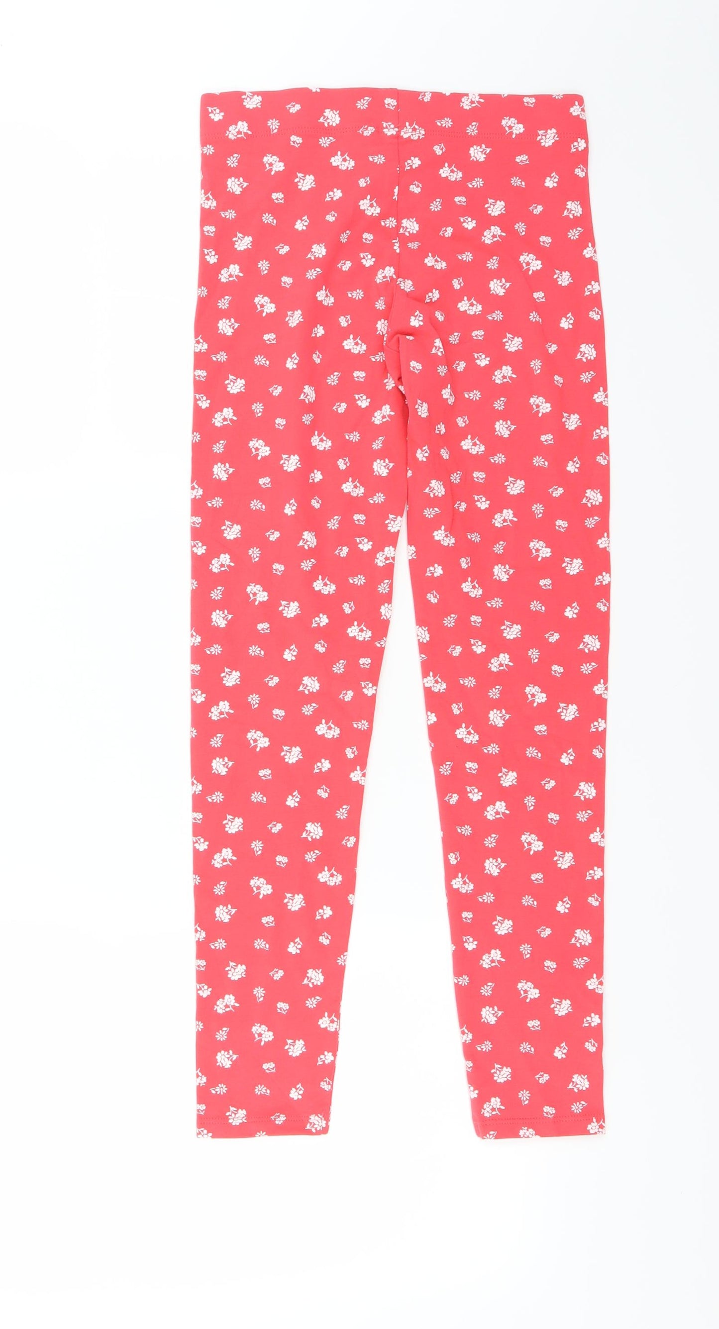 Marks and Spencer Girls Pink Floral  Jegging Trousers Size 10-11 Years