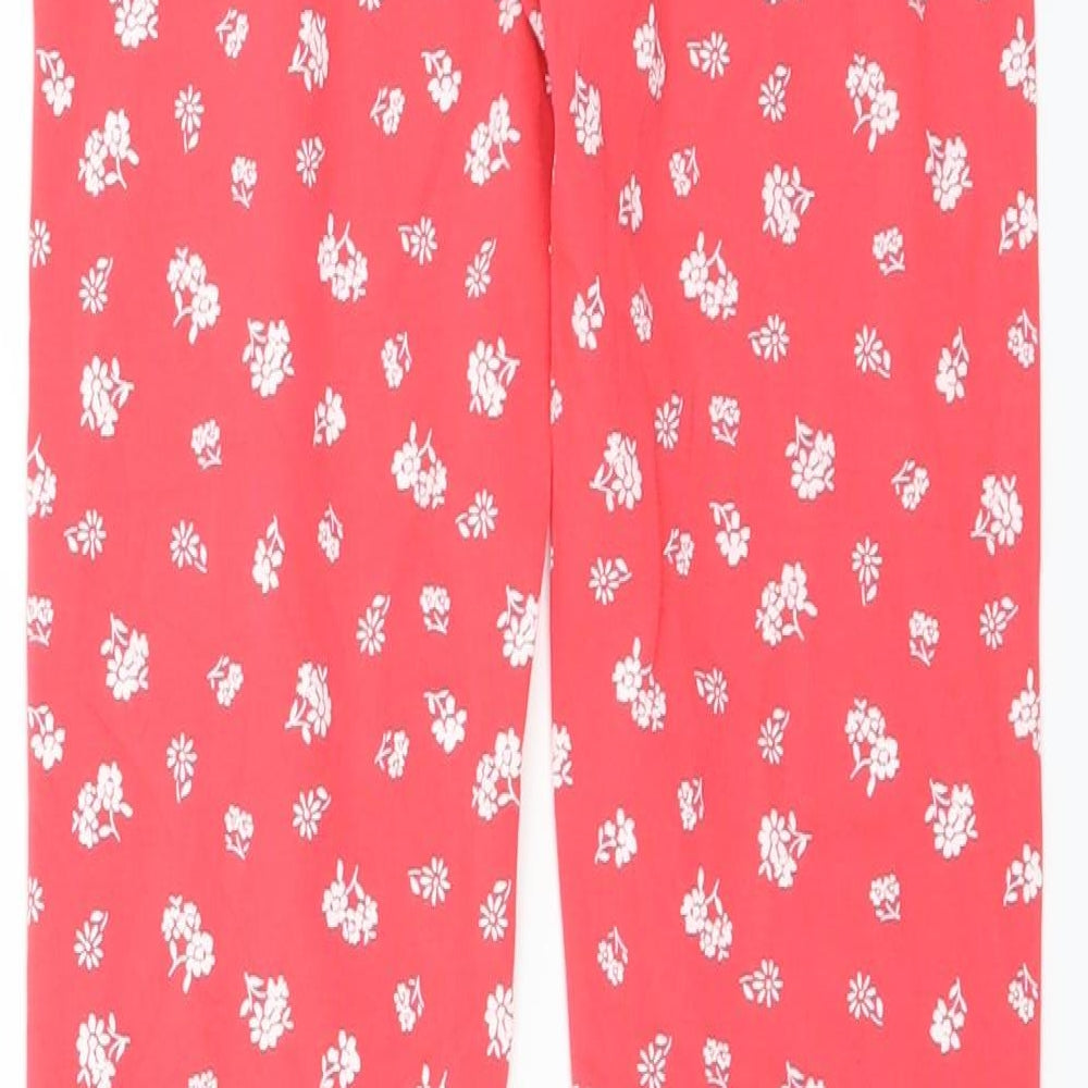 Marks and Spencer Girls Pink Floral  Jegging Trousers Size 10-11 Years