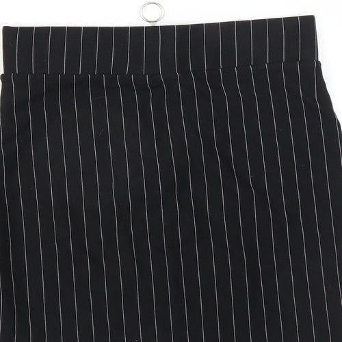 Bershka Womens Black Striped  Mini Skirt Size S