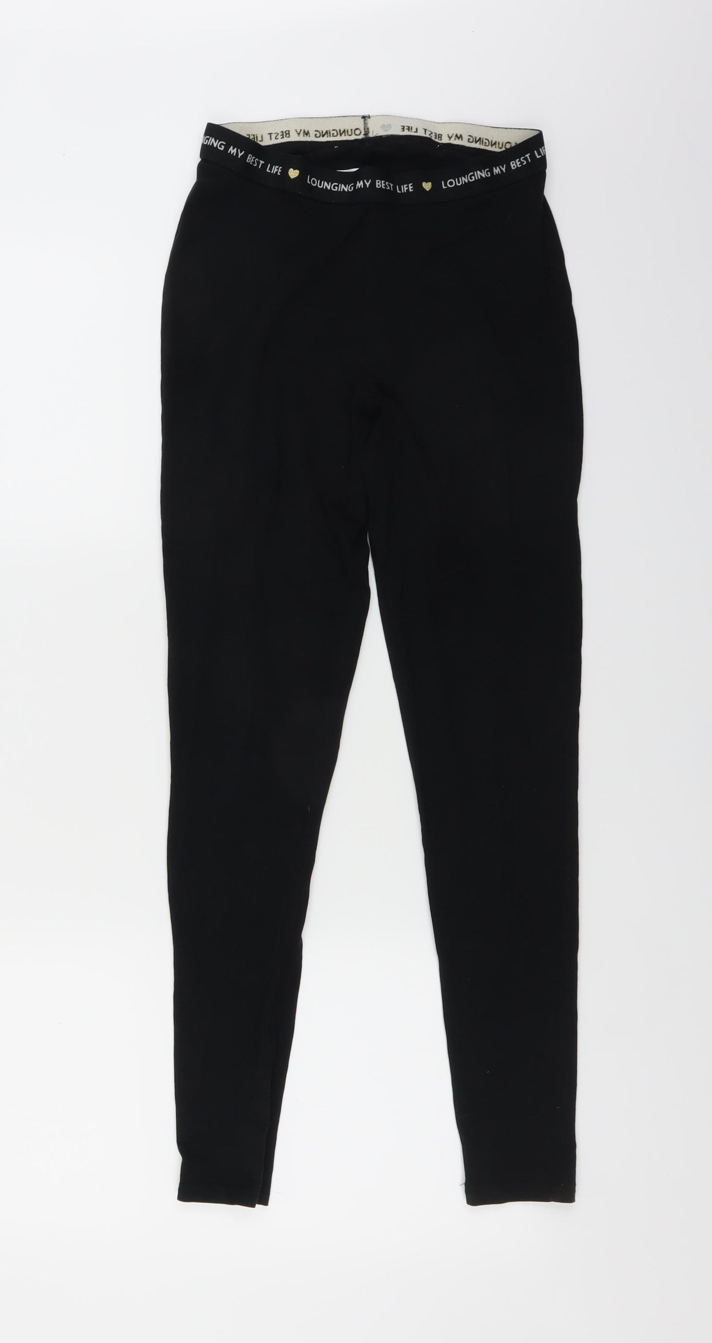 George Girls Black    Lounge Pants Size 8-9 Years