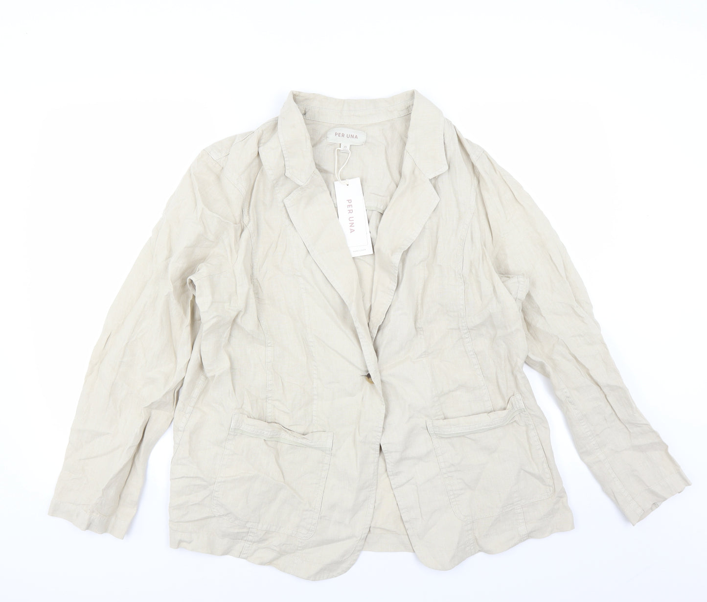 Marks and Spencer Womens Beige   Jacket Suit Jacket Size 20