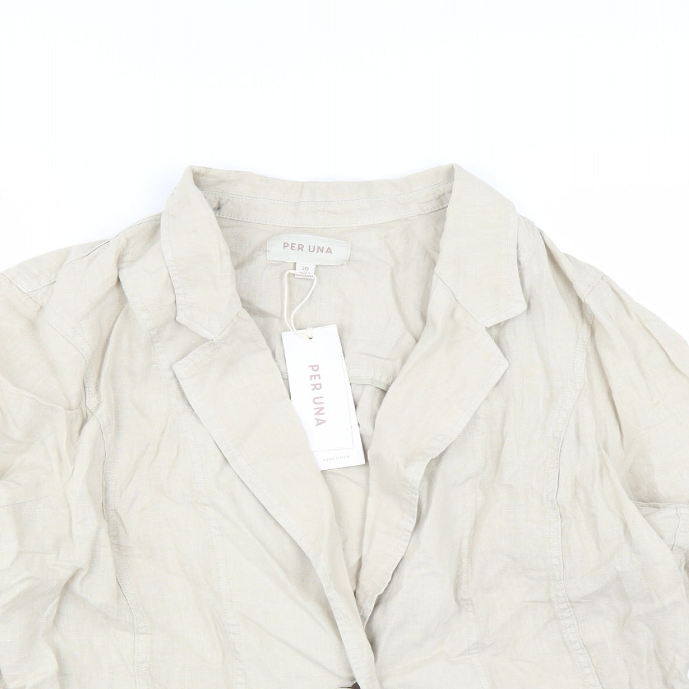 Marks and Spencer Womens Beige   Jacket Suit Jacket Size 20