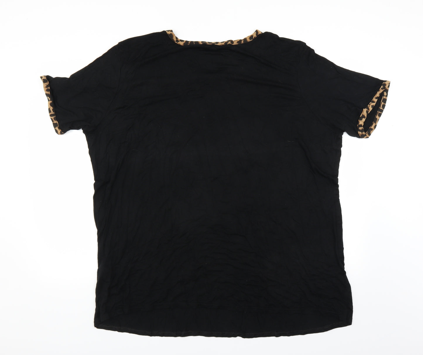 Yours Womens Black   Basic T-Shirt Size 24