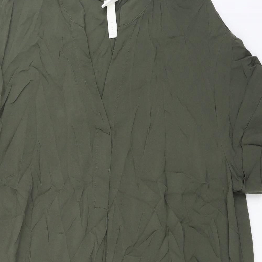 H&M Womens Green   Shirt Dress  Size M
