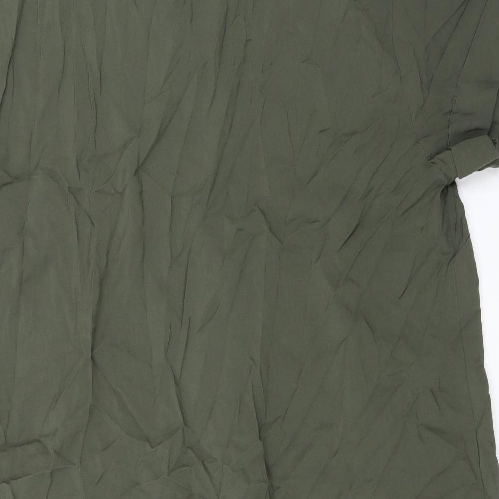 H&M Womens Green   Shirt Dress  Size M