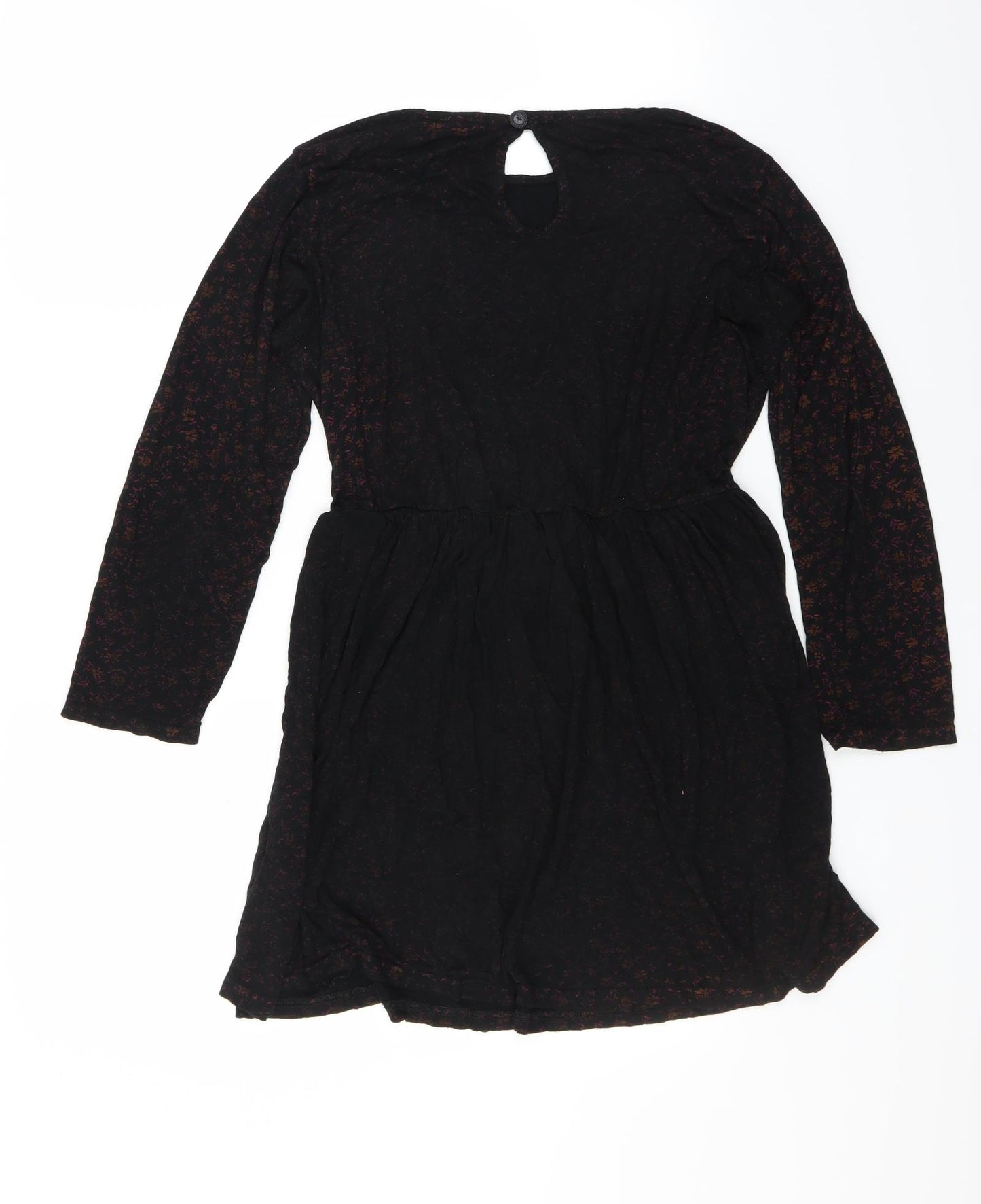 Wednesday's girl Womens Black Floral  Mini  Size L