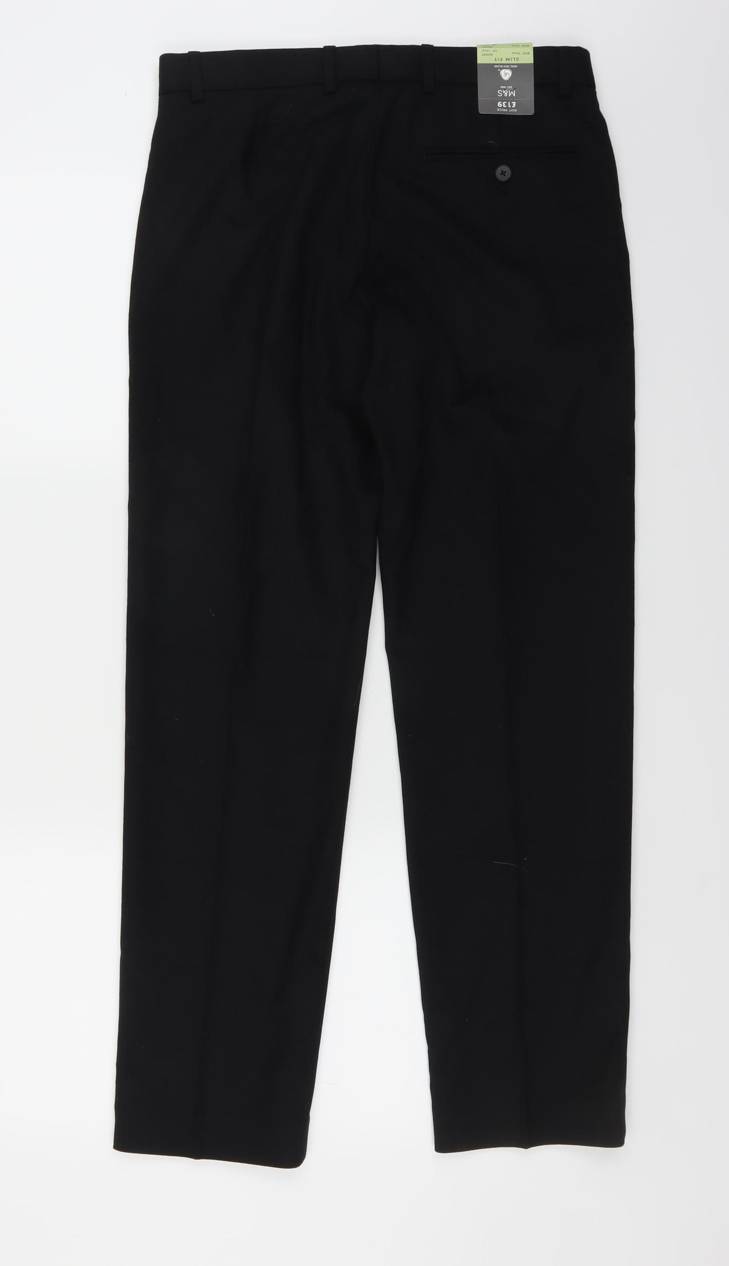Marks and Spencer Mens Black   Trousers  Size 30 in L29 in