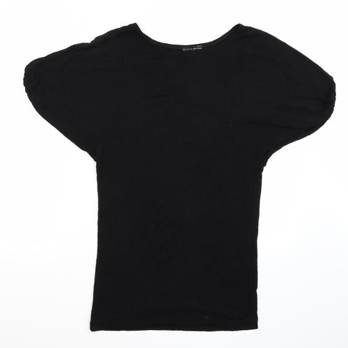 Alaniz Collection Womens Black   Basic T-Shirt Size XS  - Elastic sleeves