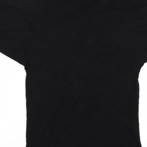 Alaniz Collection Womens Black   Basic T-Shirt Size XS  - Elastic sleeves