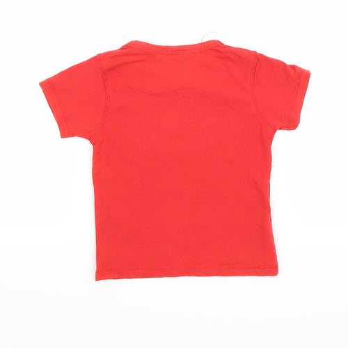 Hello Mom Boys Red   Basic T-Shirt Size S