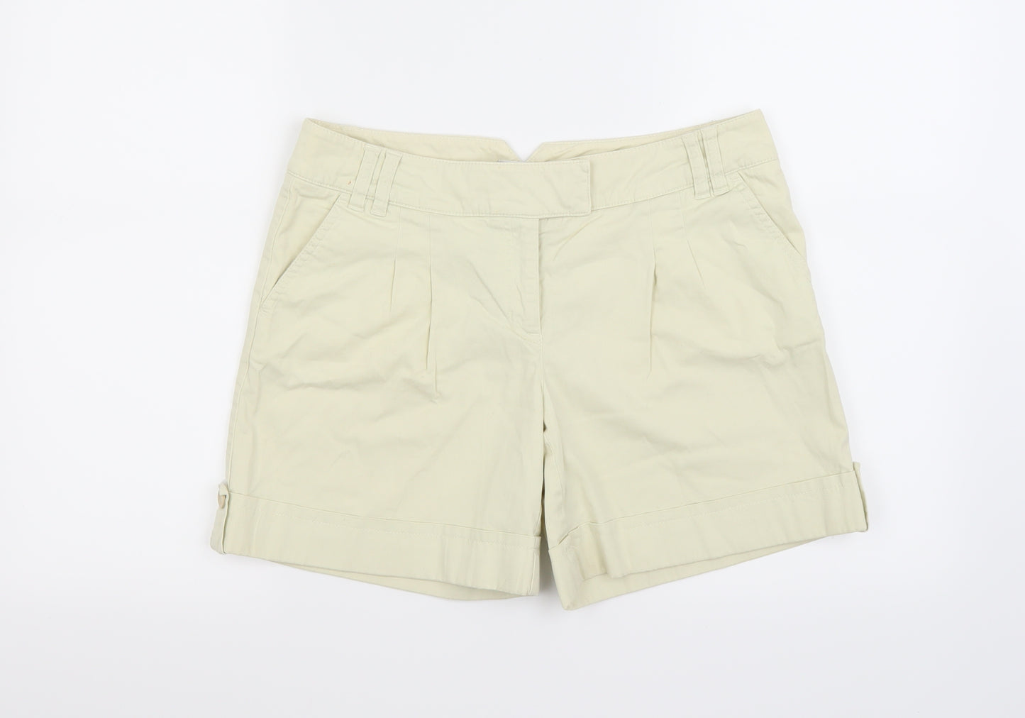 Marks and Spencer Womens Ivory   Chino Shorts Size 12