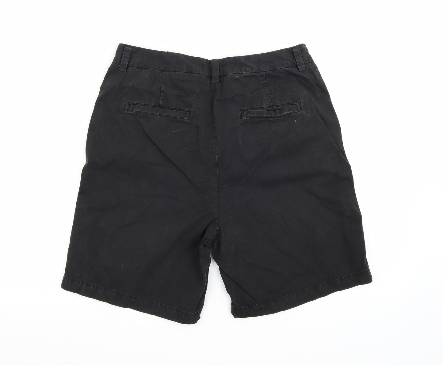 Marks and Spencer Womens Black   Chino Shorts Size 10