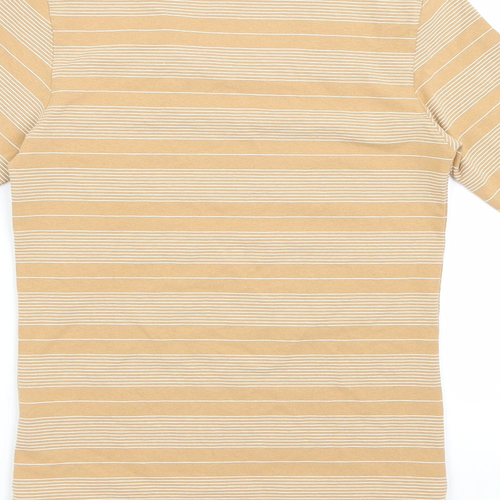 Uniqlo Womens Brown Striped  Basic T-Shirt Size S