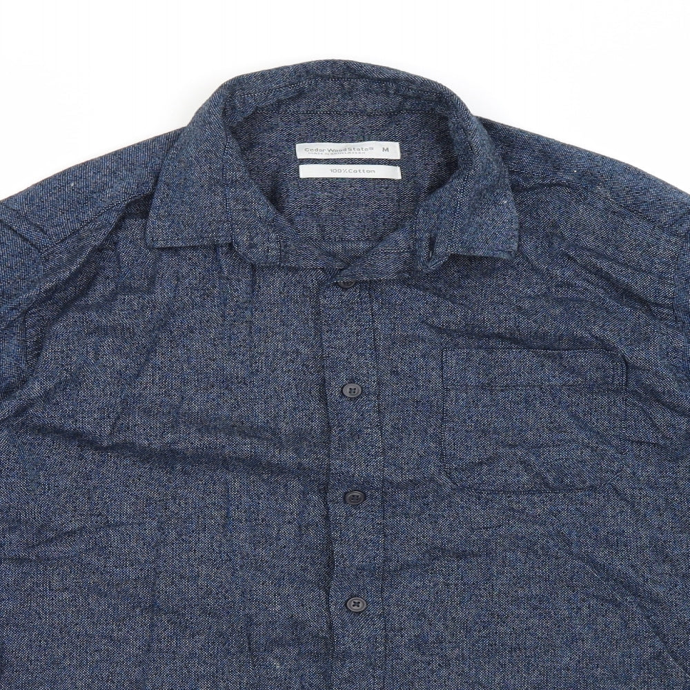 Cedar Wood State Mens Blue    Button-Up Size M