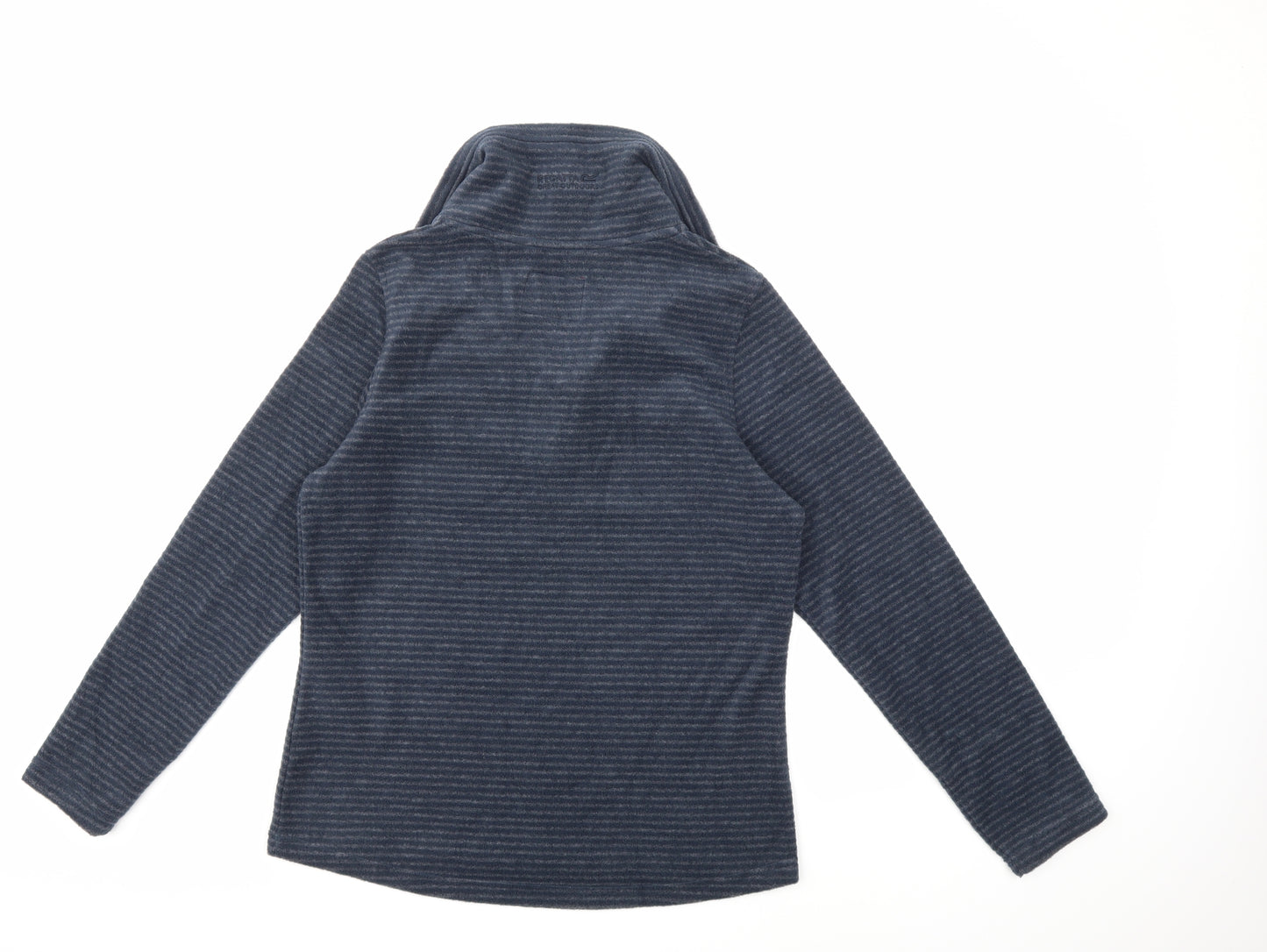 Regatta Womens Blue Striped Fleece Jacket Coat Size 12