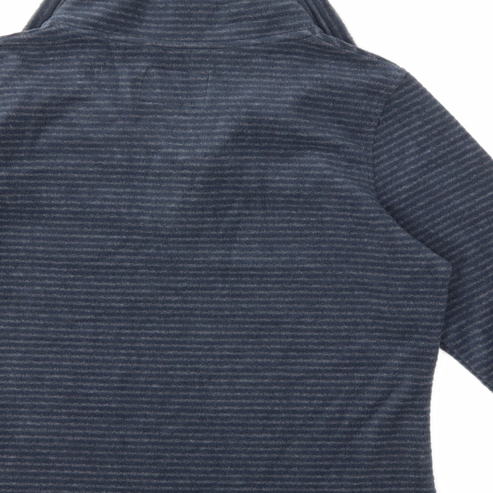 Regatta Womens Blue Striped Fleece Jacket Coat Size 12