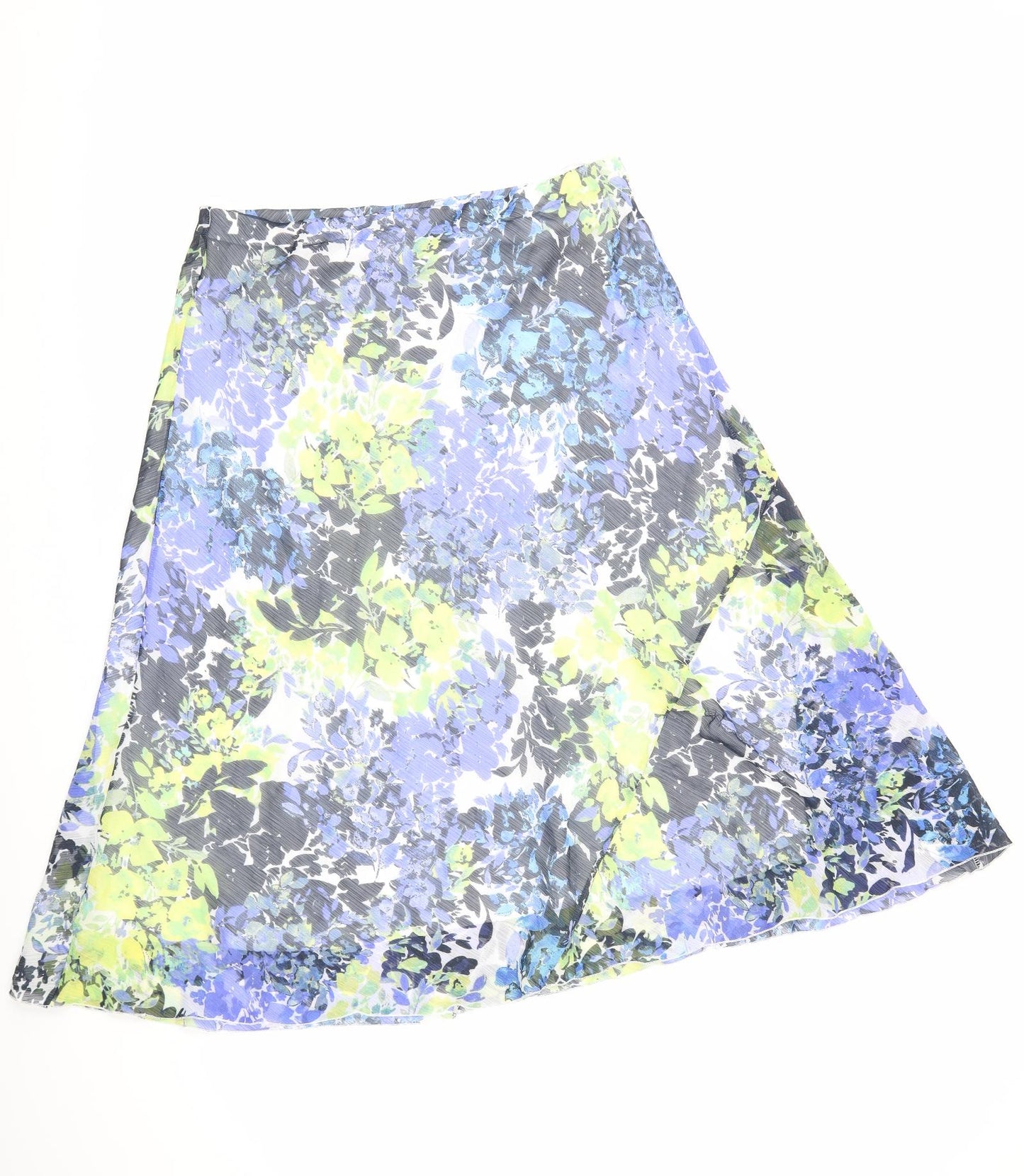 ISLE Womens Blue Floral  Flare Skirt Size 18