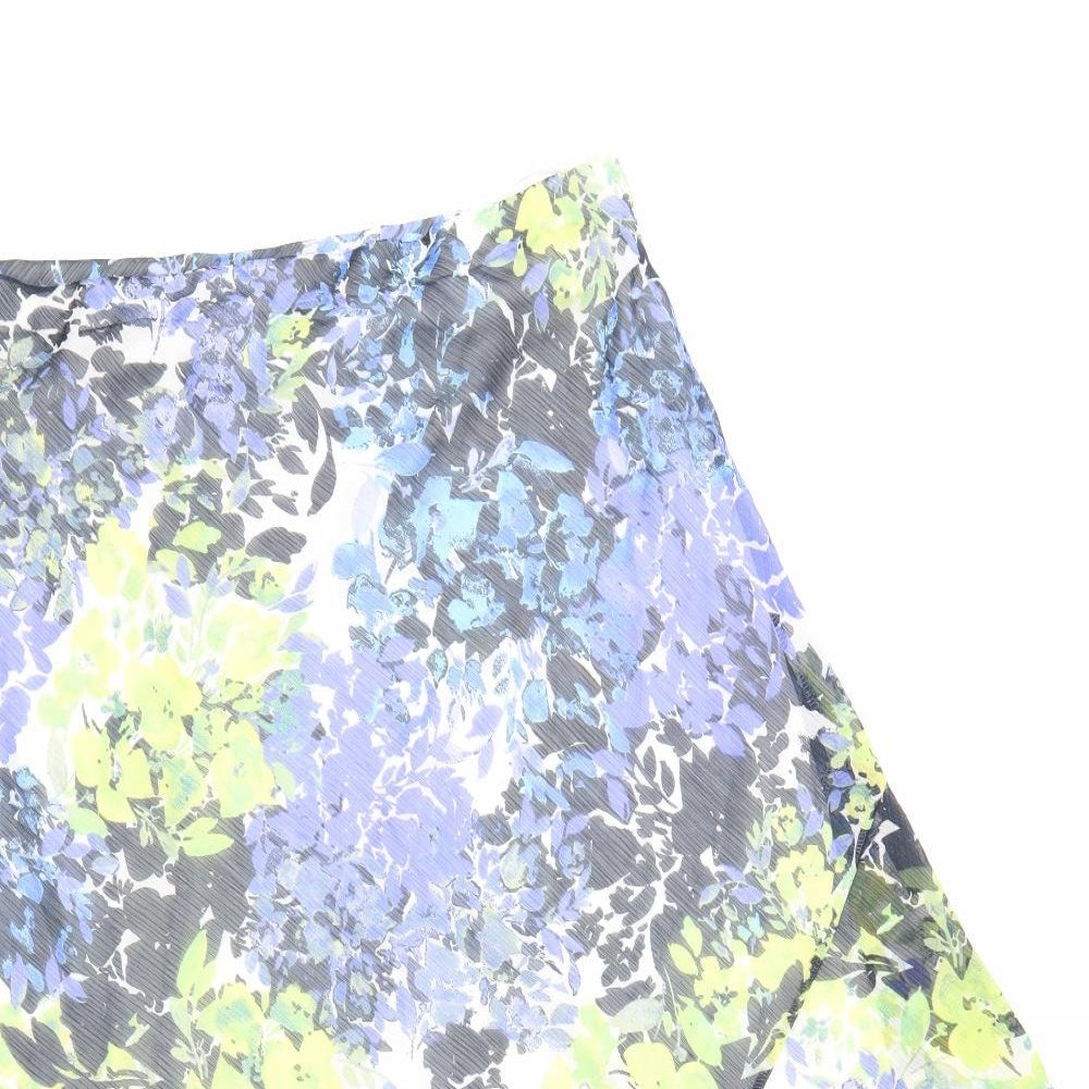 ISLE Womens Blue Floral  Flare Skirt Size 18