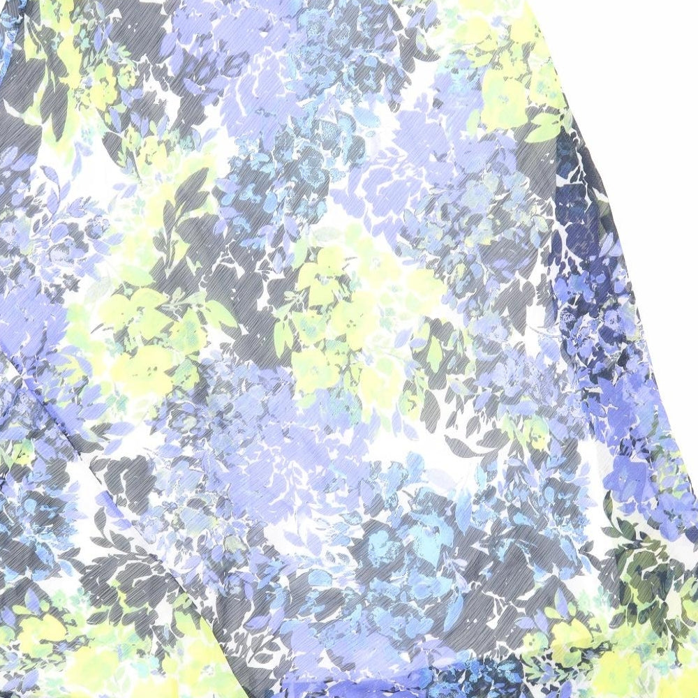 ISLE Womens Blue Floral  Flare Skirt Size 18