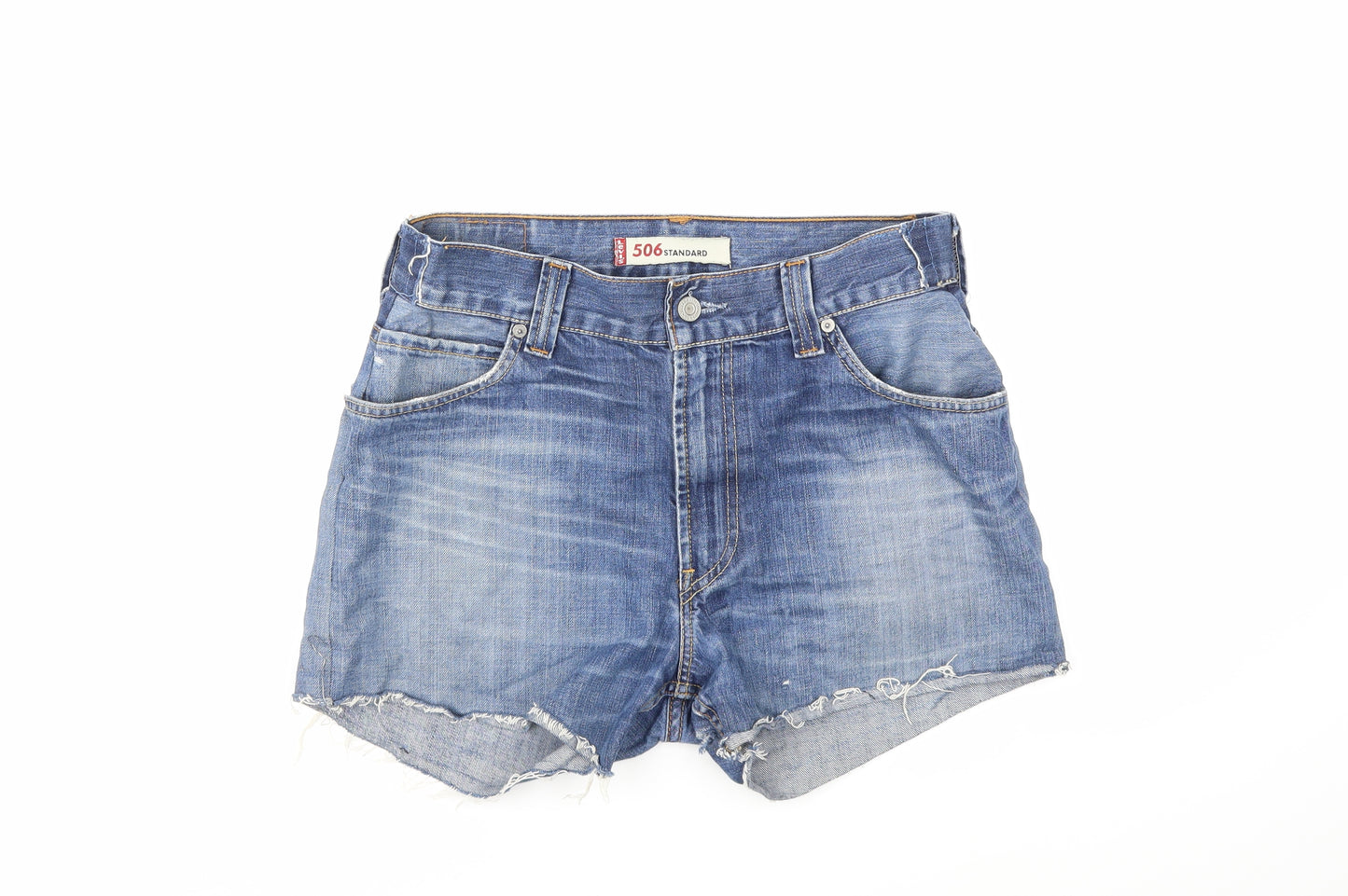 Levi's Womens Blue  Denim Cut-Off Shorts Size 36 in