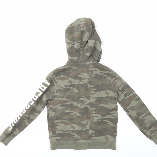 Abercrombie & Fitch Boys Green Camouflage  Pullover Hoodie Size 11-12 Years