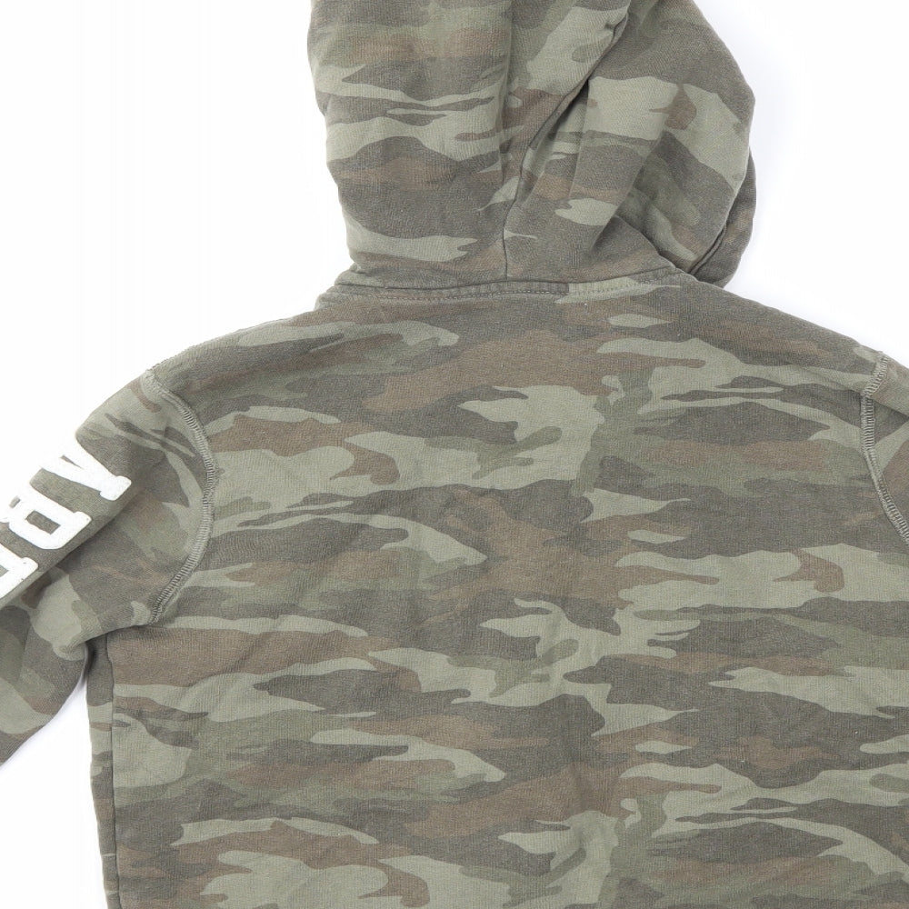 Abercrombie & Fitch Boys Green Camouflage  Pullover Hoodie Size 11-12 Years