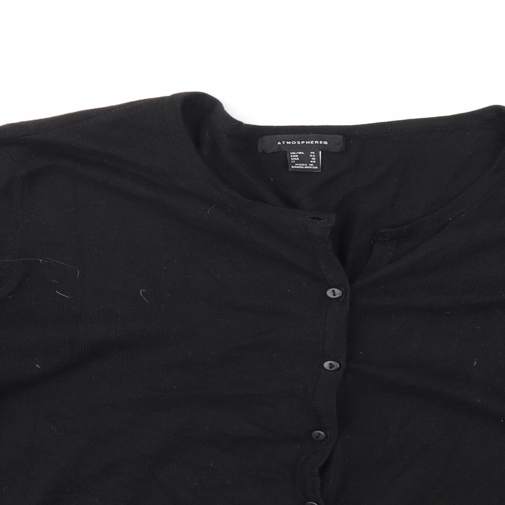 Atmosphere Womens Black  Knit Cardigan Jumper Size 14