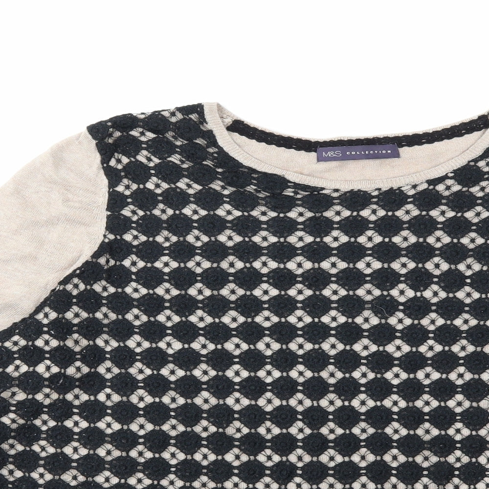 Marks and Spencer Womens Beige  Knit Pullover Jumper Size 18