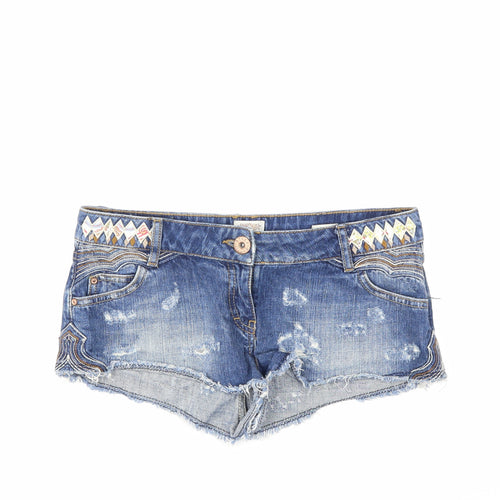 River Island Womens Blue  Denim Hot Pants Shorts Size 10