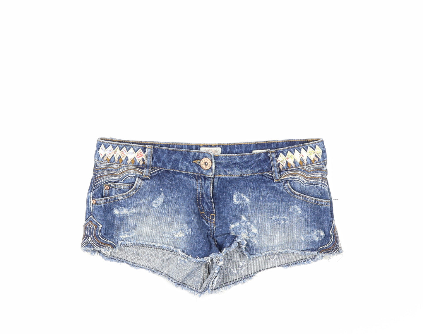 River Island Womens Blue  Denim Hot Pants Shorts Size 10