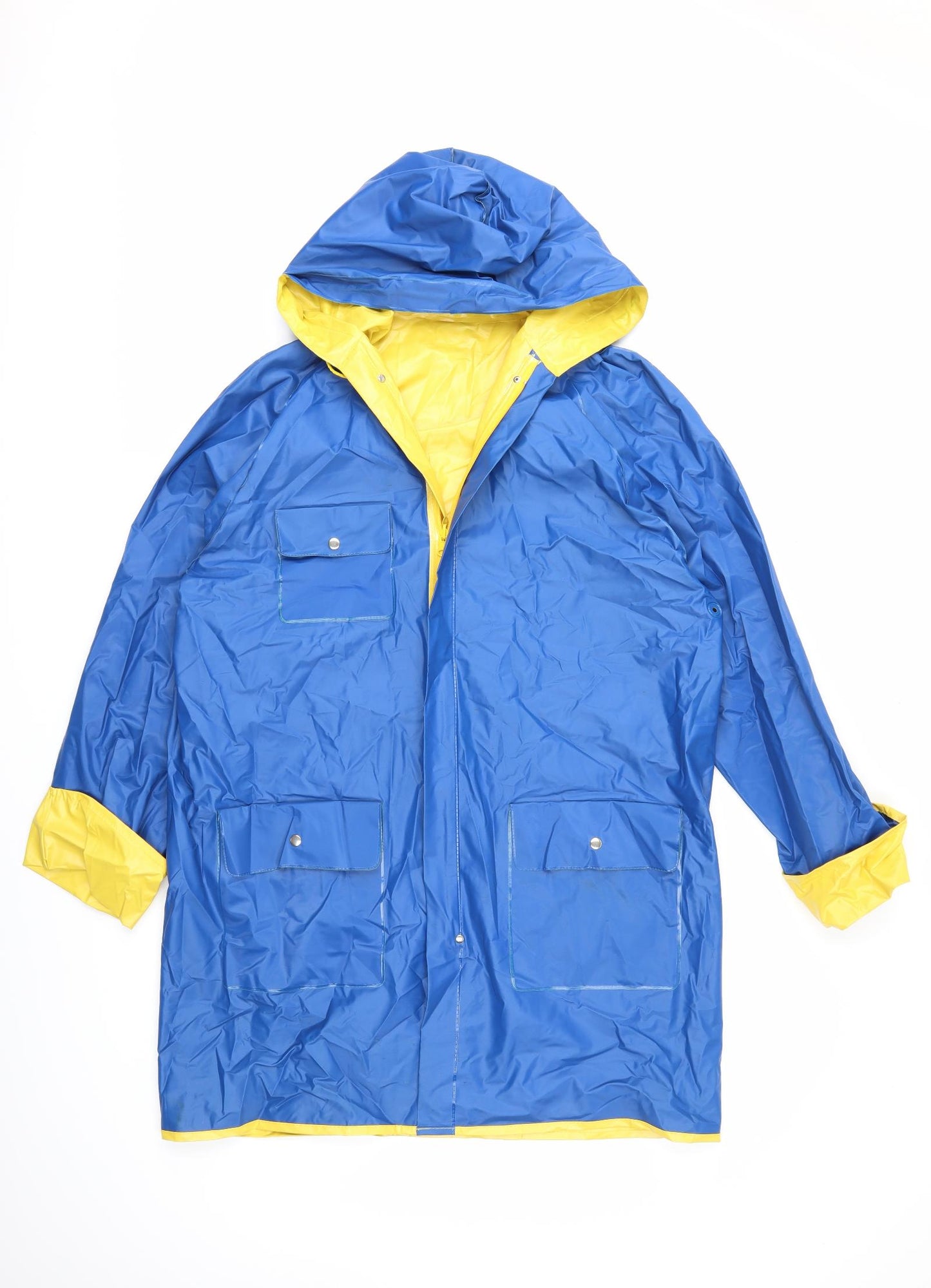 Preworn Womens Blue   Rain Coat Coat Size L