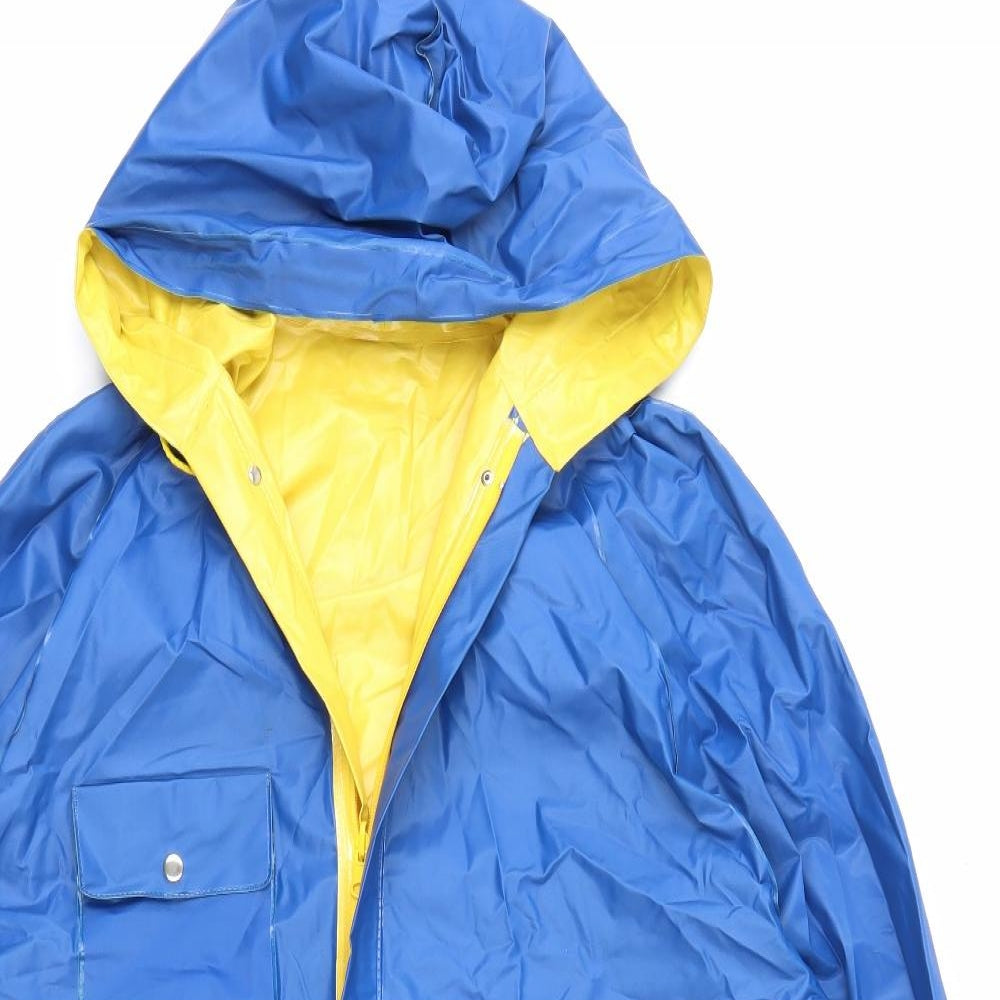 Preworn Womens Blue   Rain Coat Coat Size L
