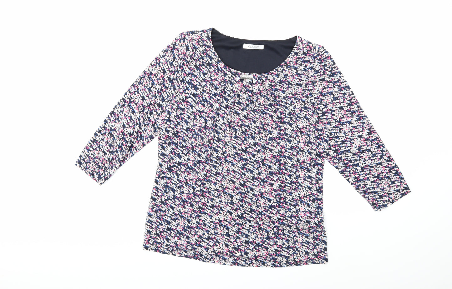 Marks and Spencer Womens Pink Floral  Basic T-Shirt Size 12