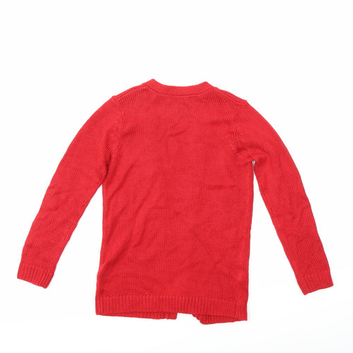 George Girls Red   Cardigan Jumper Size 7-8 Years