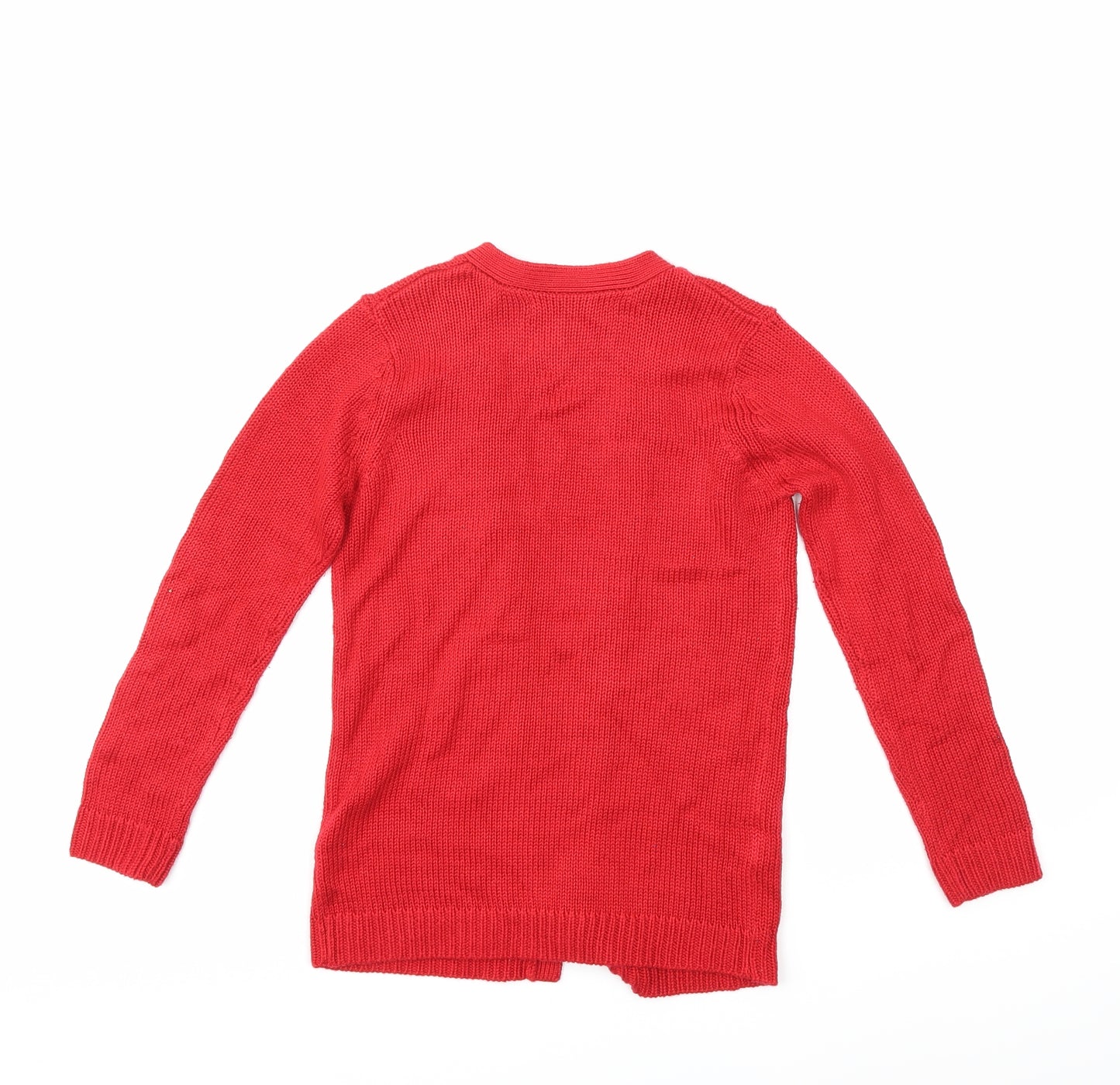 George Girls Red   Cardigan Jumper Size 7-8 Years